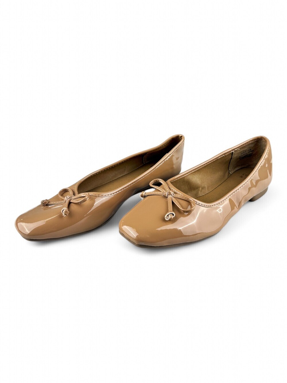 Crown & Ivy Nude Patent Ballet Flats Size 8
